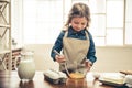 Little girl baking Royalty Free Stock Photo