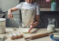 Little girl baking Royalty Free Stock Photo