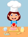 Little girl baking