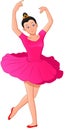 Little girl ballet dancer on a white background Royalty Free Stock Photo