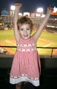 Little Girl at Baseball Game Royalty Free Stock Photo