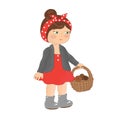 Little girl with a basket