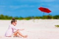 Little girl at beach Royalty Free Stock Photo