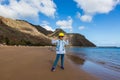 little girl beach Tenerife, Canary Islands Royalty Free Stock Photo