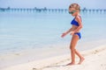 Little girl beach vacation Royalty Free Stock Photo