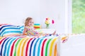 Little girl in bed Royalty Free Stock Photo