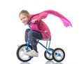 Little girl on bicycle Royalty Free Stock Photo