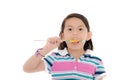 Little girl and big lollipop Royalty Free Stock Photo