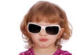 Little girl with big sunglasses Royalty Free Stock Photo