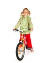 Little girl with bike Royalty Free Stock Photo