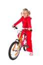 Little girl with bike Royalty Free Stock Photo