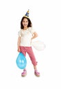 Little girl in birthday cap Royalty Free Stock Photo