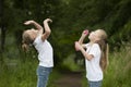 Little girl blowing soap bubbles Royalty Free Stock Photo