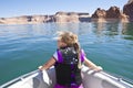 Little Girl on a boat ride at Lake Powell