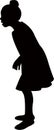 A little girl body silhouette vector Royalty Free Stock Photo