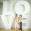 Little girl and boy - love Royalty Free Stock Photo