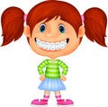 Little girl with brackets