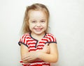 Little girl with broad sincere smile portrait photo