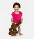 Little Girl Brown Teddy Concept