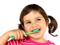 Little Girl Brushing Teeth Royalty Free Stock Photo