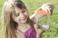 Little girl butterfly Royalty Free Stock Photo