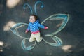 Little Girl Butterfly Royalty Free Stock Photo