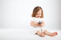 Little girl with camera Royalty Free Stock Photo