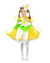 Little girl in camomile costume Royalty Free Stock Photo