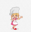 Little Girl Chef with Cake on Plate, Kids Menu