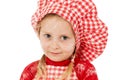 Little girl with chef hat closeup Royalty Free Stock Photo