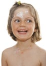 Little girl with chickenpox Royalty Free Stock Photo