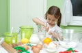 Little girl cooking in the kitchen Royalty Free Stock Photo