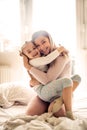 You make me happy. Mother daughter portrait Royalty Free Stock Photo