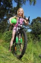 Little girl cycling