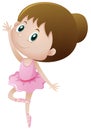 Little girl dancing ballet Royalty Free Stock Photo