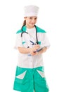 Little girl in a doctor costume