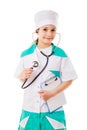 Little girl in a doctor costume