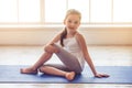 Little girl doing sport