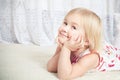 Little girl dreams Royalty Free Stock Photo