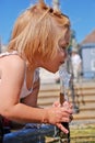 Little girl drinking water Royalty Free Stock Photo