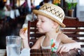 Little girl eating cookie Royalty Free Stock Photo