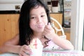 A little girl eating ice cream Royalty Free Stock Photo