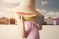 Little Girl Enjoy A Fresh Watermelon Royalty Free Stock Photo