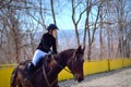 Little girl equestrian rider Royalty Free Stock Photo