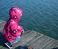 little girl fishing Royalty Free Stock Photo