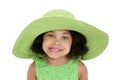 Little girl in floppy hat