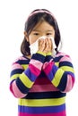 Little Girl with the Flu Royalty Free Stock Photo