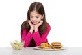 Little girl with food Royalty Free Stock Photo