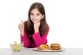 Little girl with food Royalty Free Stock Photo