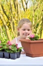 Little girl - gardening Royalty Free Stock Photo